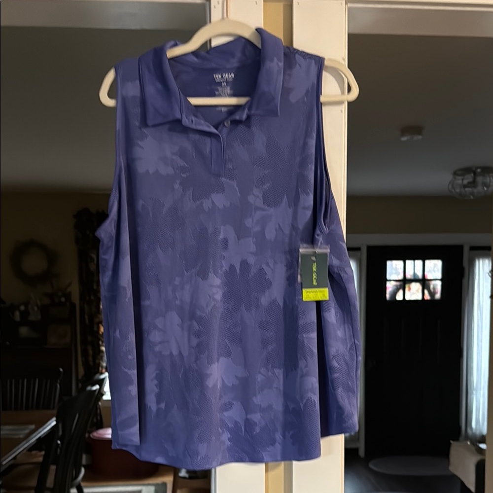 Women's purple Sleeveless golf athletic Top